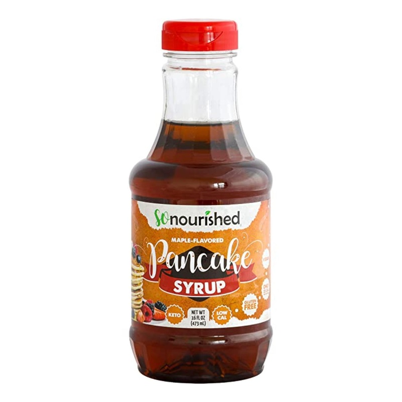 So Nourished Keto Maple Syrup – Low Calorie Pancake Syrup, 1g Net Carb, Sugar Free, Gluten-Free & Vegan – 16 FL OZ