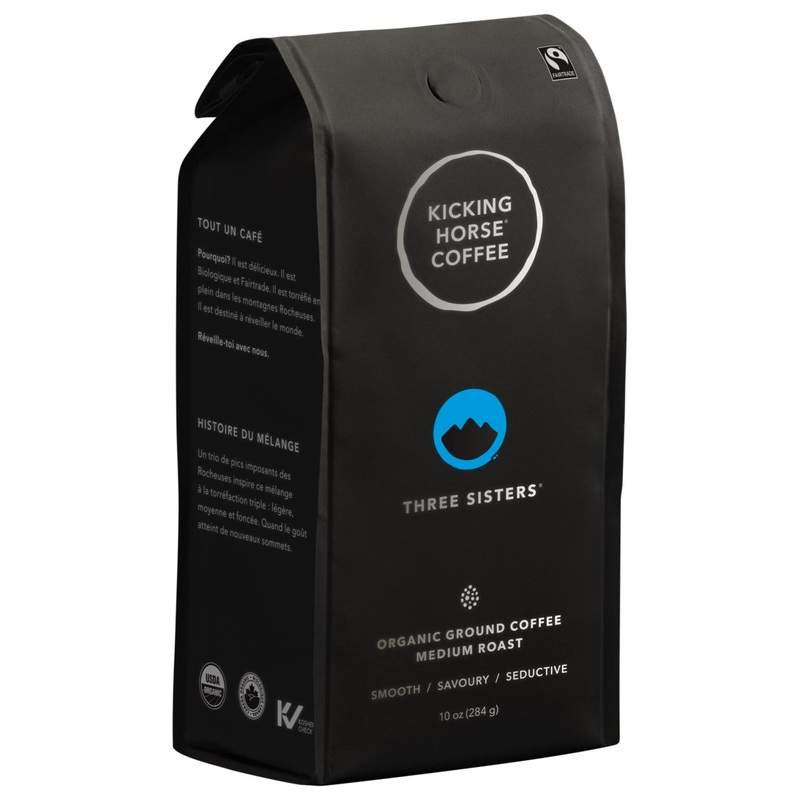 Three Sisters Kicking Horse Coffee – Medium Roast Ground 10 oz | Organic, Fairtrade, Kosher