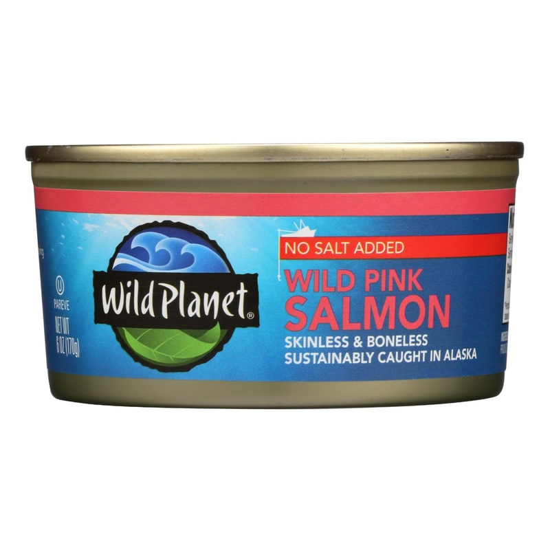 Wild Planet Wild Pink Salmon No Salt Added 6oz – 1 Pack