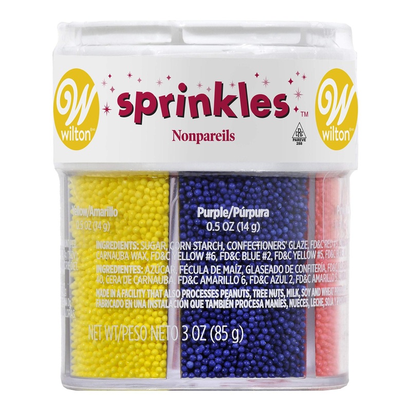Wilton Nonpareils 6 Mix Sprinkle Assortment – Baking Supplies – 3 oz (85g)