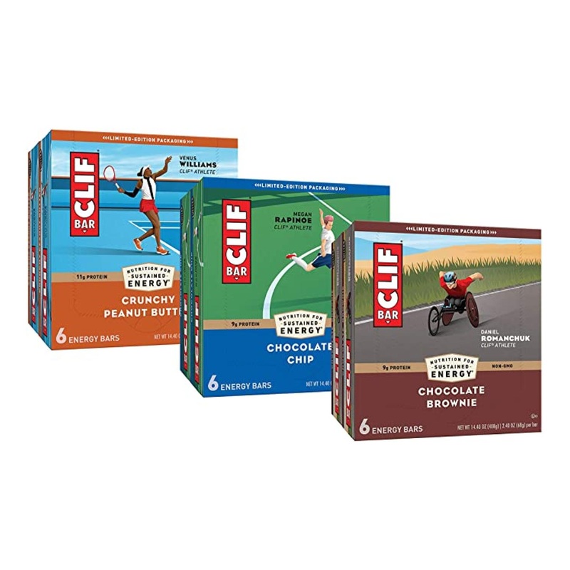 CLIF Energy Bars Care Package – 36 Plant-Based Chocolate Chip & Crunchy Peanut Butter Bars | Organic Oats