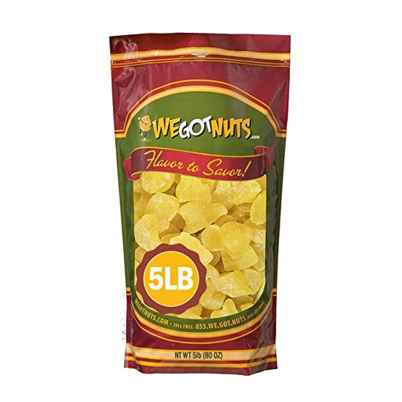 Dried Pineapple Chunks – Healthy Snack 5lb | We Got Nuts | Kosher, Rich in Vitamins & Antioxidants