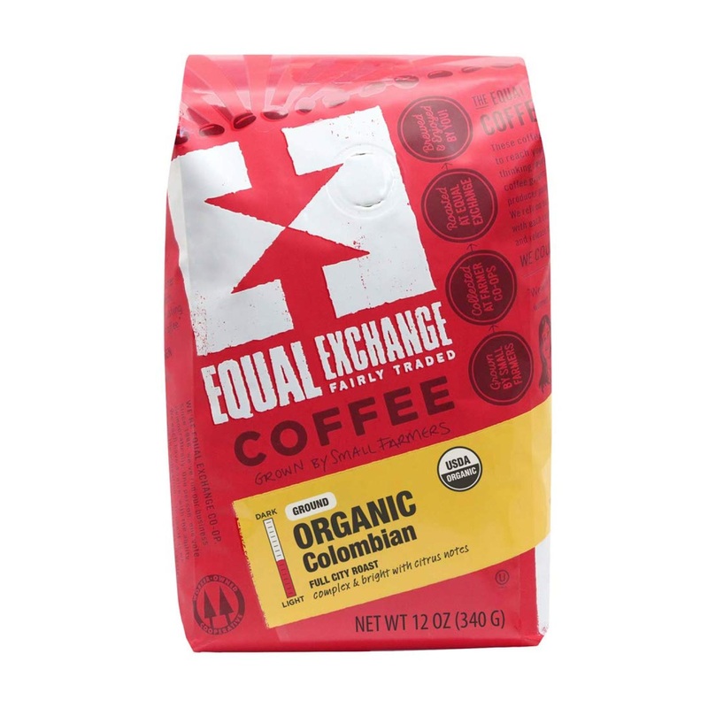 Equal Exchange Organic Colombian Ground Coffee – 12oz Bag | Fair Trade | Rich Flavor