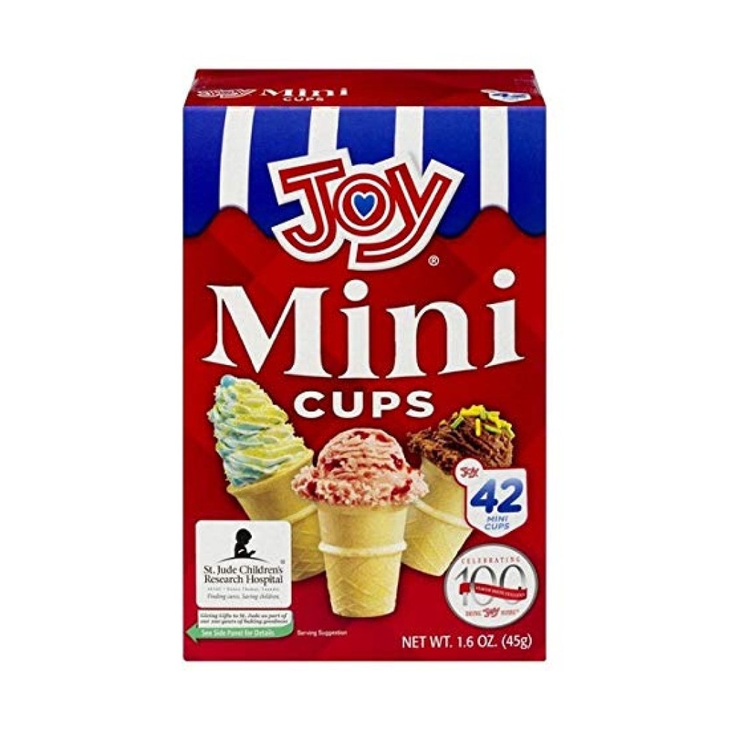 Joy Mini Ice Cream Cups – 42 Pack Miniature Cones for Kids Desserts & Cupcakes