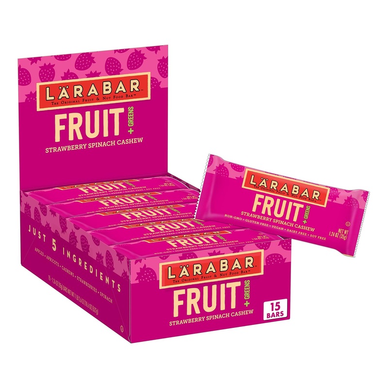Larabar Strawberry Spinach Cashew – Gluten Free Vegan Fruit & Nut Bars (15 ct) | 1.25 oz