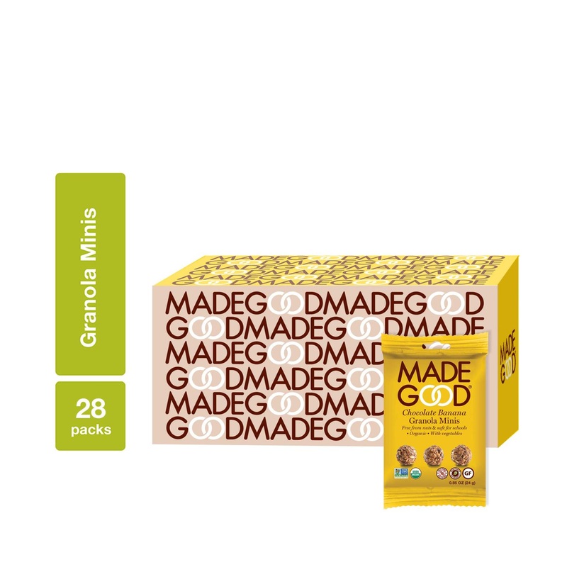 MadeGood Chocolate Banana Granola Minis – 28 Organic Snack Packs | Allergy-Friendly & Delicious!
