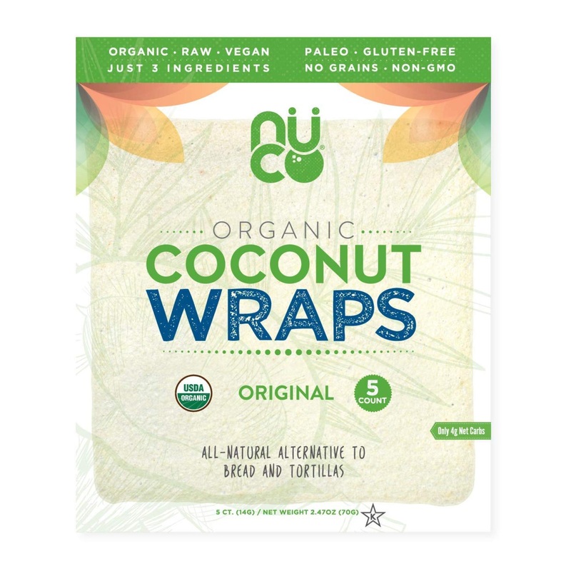 NUCO Organic Coconut Wraps – Original 5 Pack (14g Each) | Healthy, Gluten-Free & Vegan