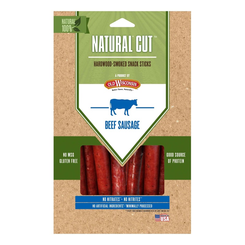 Old Wisconsin Beef Sausage Sticks – High Protein, Low Carb, Keto, Gluten Free, Naturally Smoked – 6oz