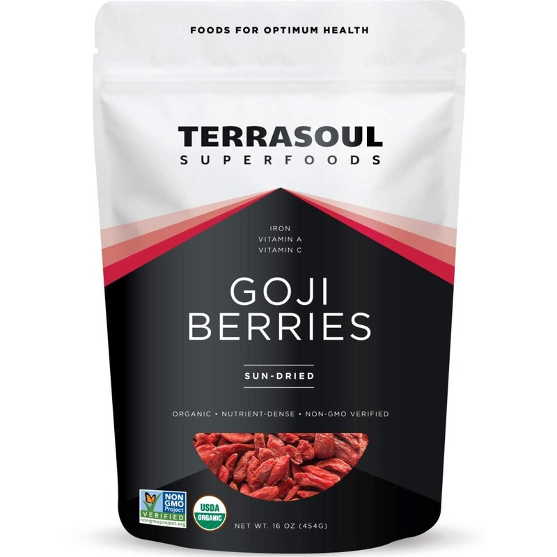 Organic Goji Berries 16 Oz – Premium Quality  Chewy Texture  Lab-Tested | Terrasoul Superfoods