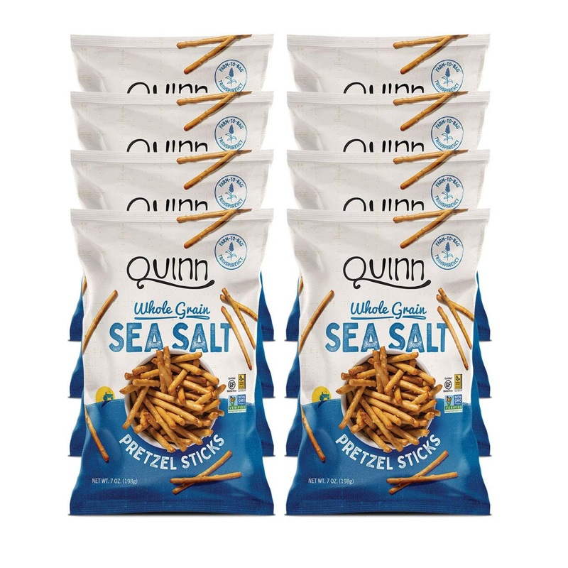 Quinn Gluten Free Sea Salt Pretzel Sticks | Vegan, Corn & Soy Free, Non-GMO – 7 Oz Bag
