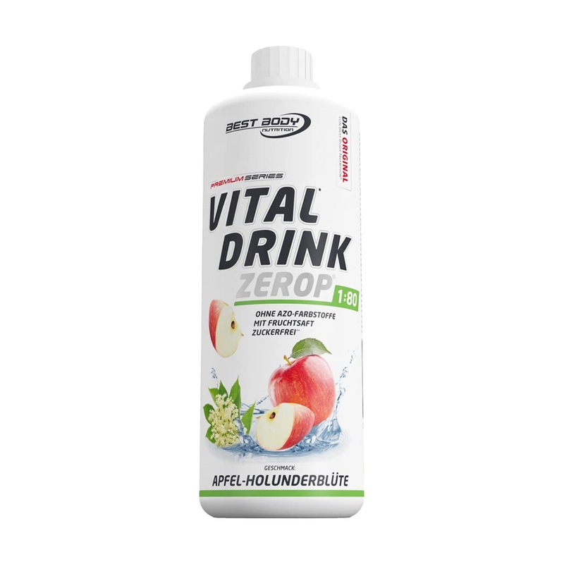 Buy Best Body Nutrition Vital Drink Zerop – Apple & Elderflower Concentrate Sugar-Free 80L Yield 1L Pack – Refreshing Beverage Sirup