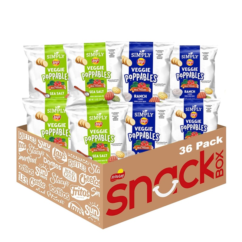 Buy Lay’s Veggie Poppables Variety Pack – 36 Count | Crispy Healthy Snack | International Shipping Available
