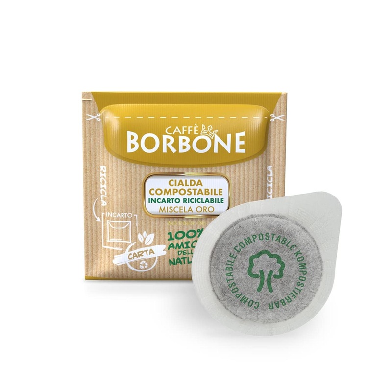 Caff Borbone Gold Mix Coffee Pods – 100 Compostable ESE Compatible Pads | Eco-Friendly & Recyclable Packaging