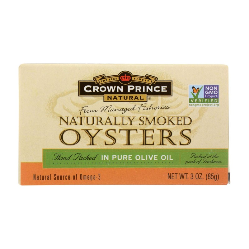 Crown Prince Natural Smoked Oysters in Olive Oil – 3 oz (85 g) | Premium Seafood Delicacy