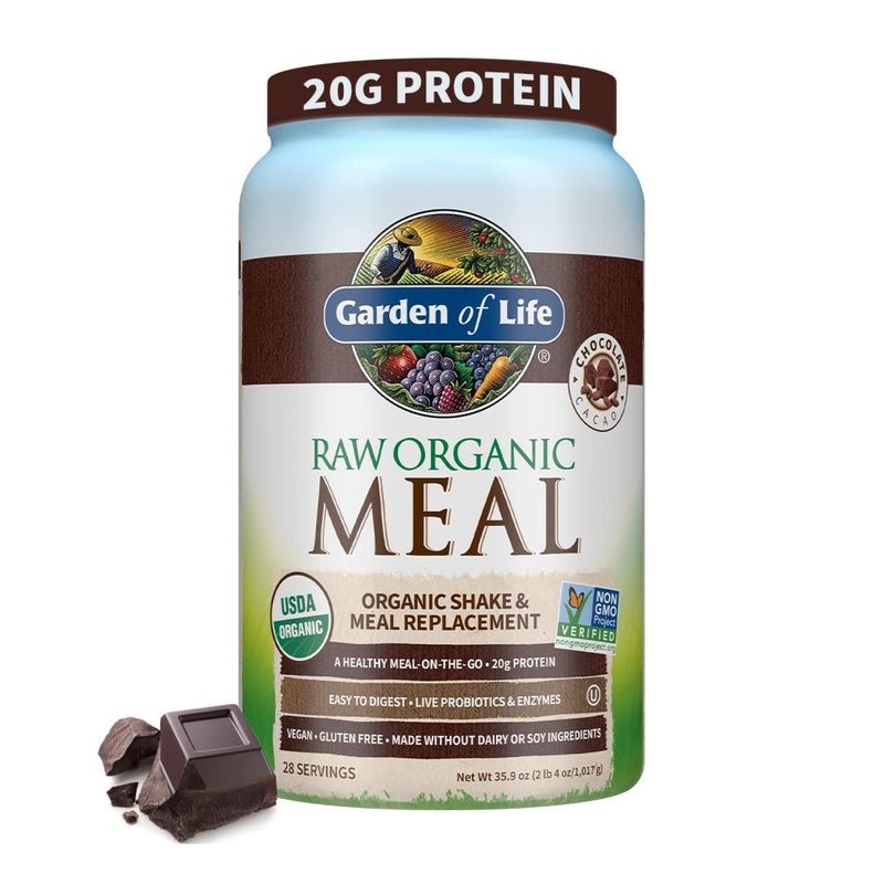 Garden of Life RAW Organic Meal Shake – Chocolate Cacao 2.24 lbs | Meal Replacement