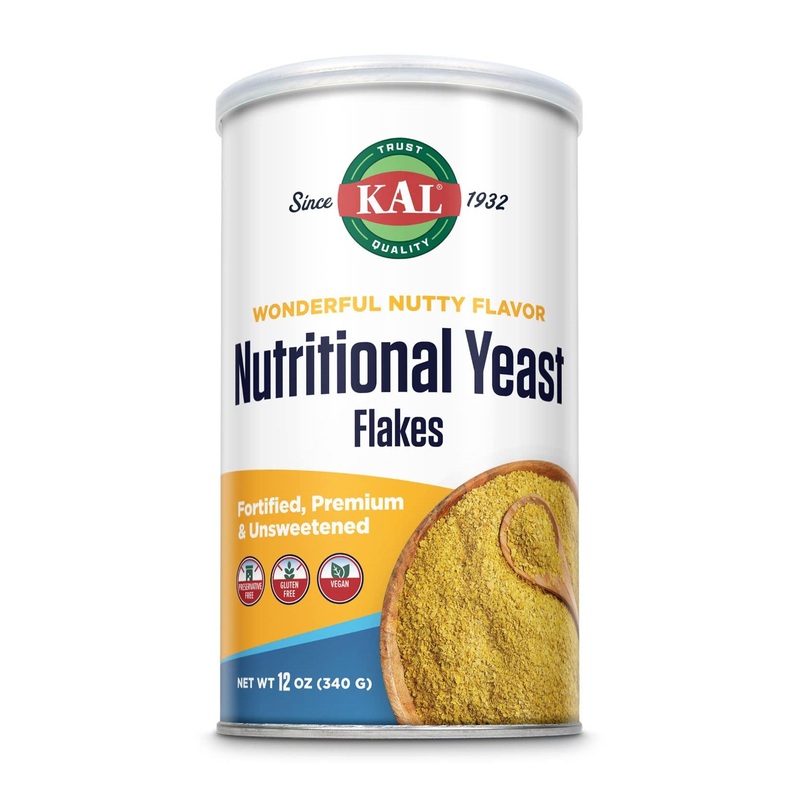 KAL Nutritional Yeast Flakes Unsweetened 12 oz | Vegan Protein & Flavor Boost
