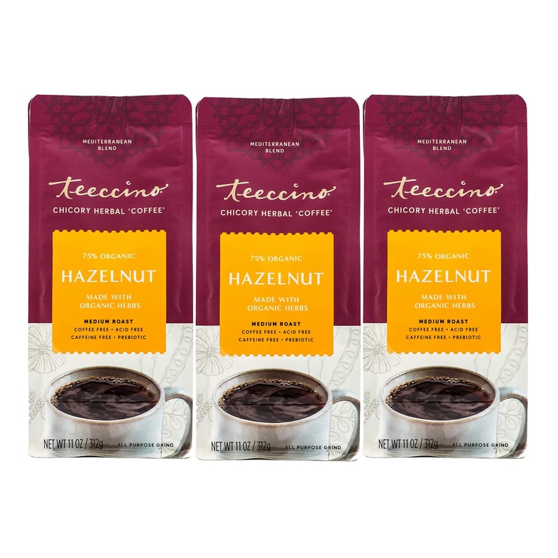 Teeccino Chicory Herbal Coffee Hazelnut Medium Roast 11 oz – Caffeine Free