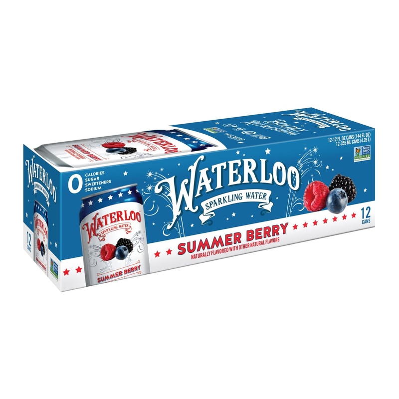 Waterloo Sparkling Water – Summer Berry Flavor (12 Oz Cans Pack of 12) | Zero Calories Sugar-Free & Naturally Flavored – International Shipping Available