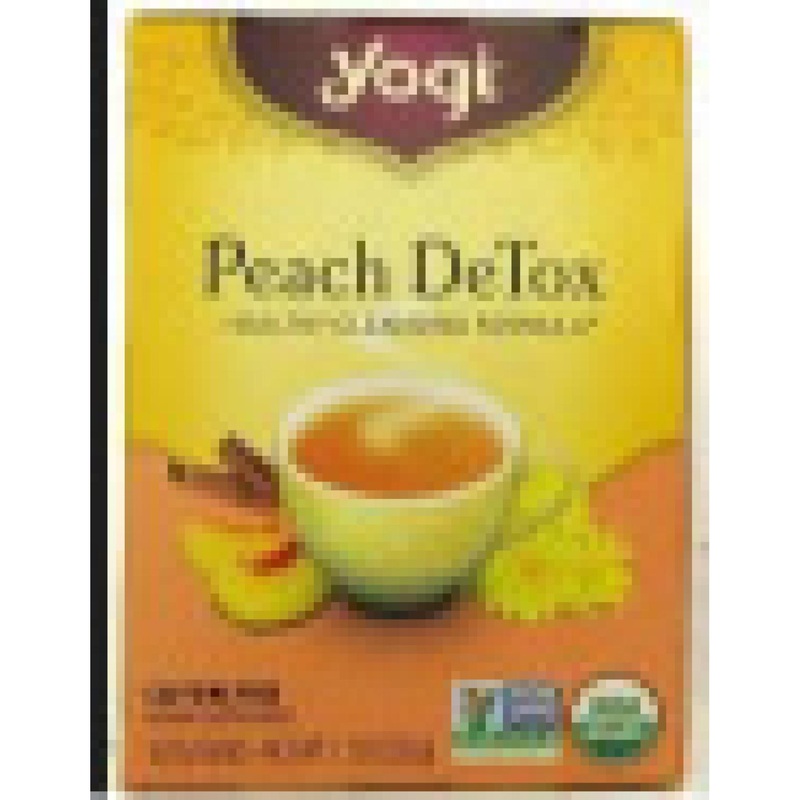 Yogi Tea Peach DeTox – Caffeine Free Herbal Tea, 16 Tea Bags (1.12 oz)