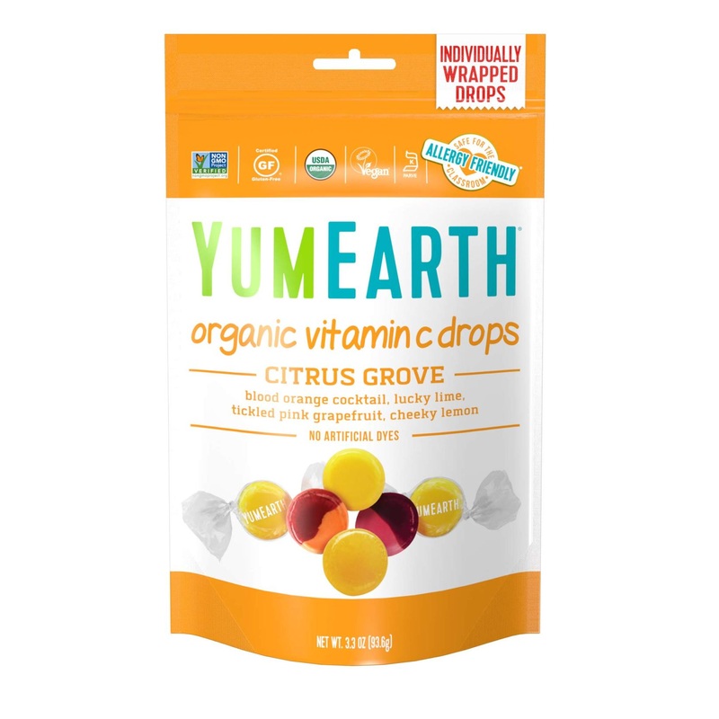 YumEarth Organic Vitamin C Drops – Citrus Grove Flavor, 3.3 oz (93.5 g) – Immune Support & Natural Energy