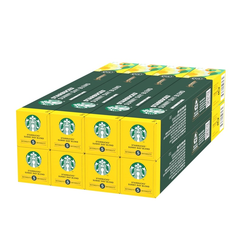Buy STARBUCKS Sunny Day Blend Nespresso Capsules – Light Roast Coffee 80 Pods | International Shipping Available