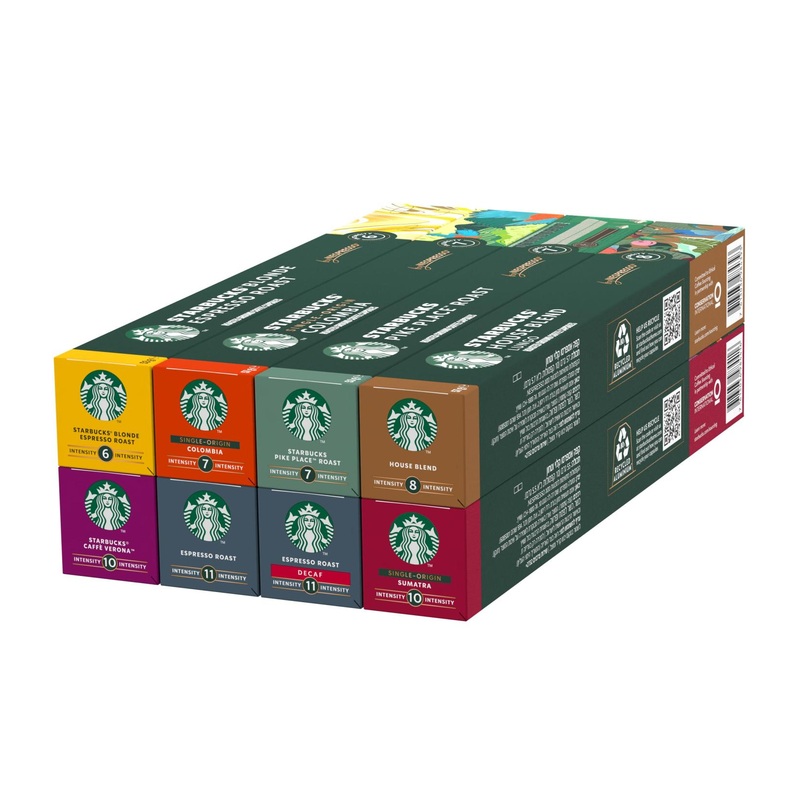 Buy STARBUCKS Trial Set by Nespresso – 80 Coffee Capsules | Exclusive at Amazon