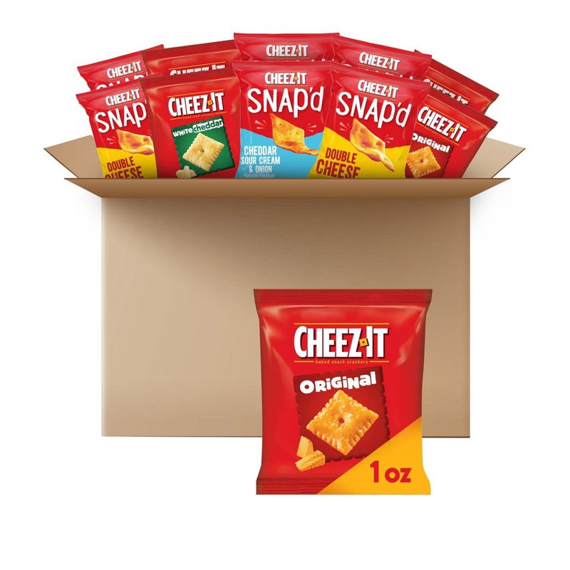 Cheez-It Cheese Crackers  Baked Snack Crackers  Office and Kids Snacks  Variety Pack  38oz Case (42 Pouches) 1 Ounce (Pack of 42)
