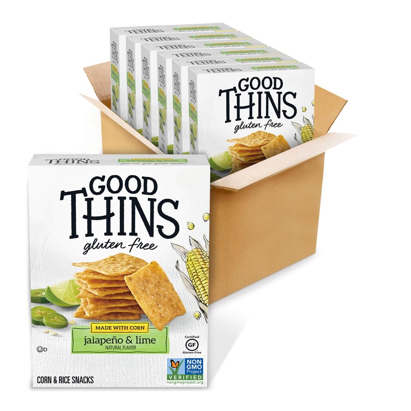 Good Thins Jalapeo & Lime Gluten Free Crackers 6-Pack – 3.5 oz Boxes