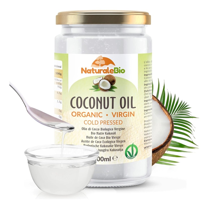 NaturaleBio Organic Virgin Coconut Oil 1 Litre Raw Cold Pressed