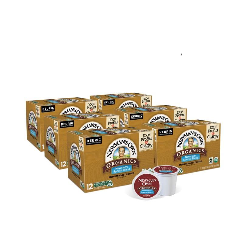 Newman’s Own Organics Special Blend Medium Roast K-Cup Pods 72 Count – Pack of 6