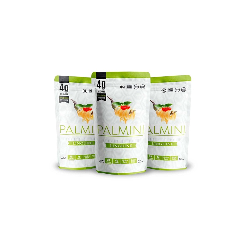 Palmini Low Carb Linguine – 4g Carbs – Shark Tank Featured Hearts of Palm Pasta (12oz x 3)