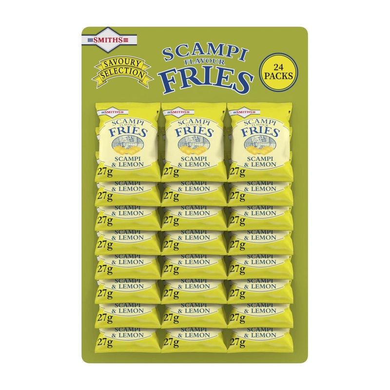 Smith’s Savoury Selection Scampi & Lemon Fries 27g – Bulk Pack of 24 Bags