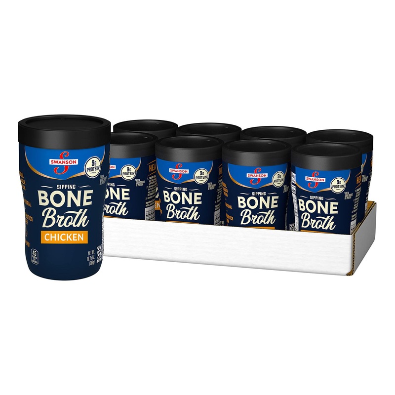 Swanson Sipping Bone Broth Chicken 10.75oz – Pack of 8 Cups