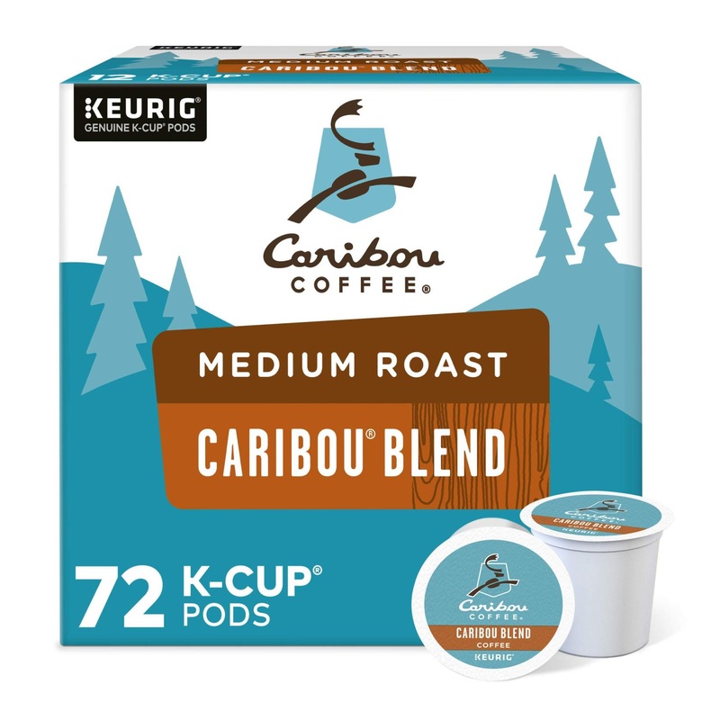 Caribou Coffee Caribou Blend Keurig K-Cup Pods, 72 Count – Medium Roast Single-Serve Coffee Pods