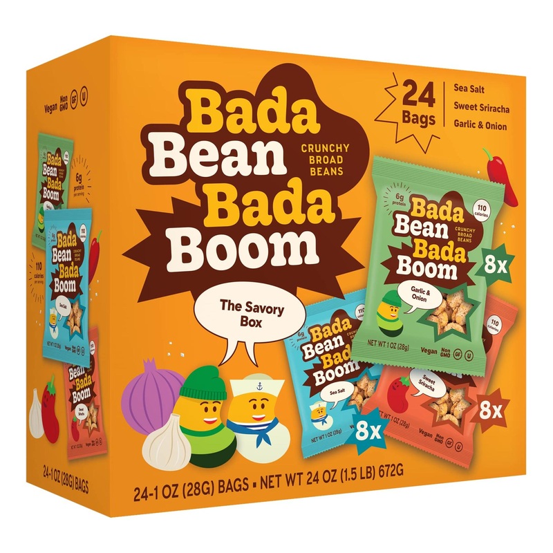 Enlightened Bada Bean Bada Boom – 24 Pack of Plant-Based Protein Broad Bean Snacks