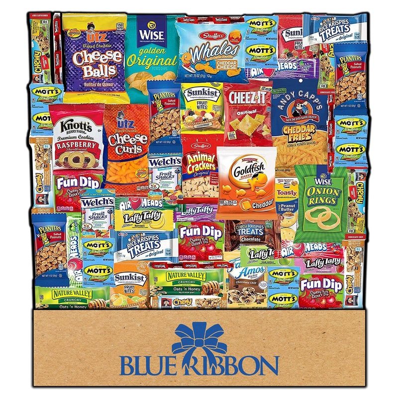 Halloween Snack Box Care Package (48 Count) – Cookies, Chips, Candy Variety Pack for College Students and Office Staff