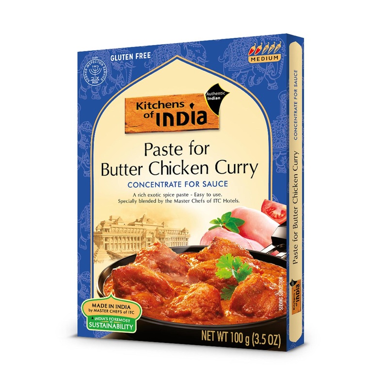 Kitchens of India Butter Chicken Curry Paste 3.5oz Boxes (Pack of 6) – Authentic Indian Flavor