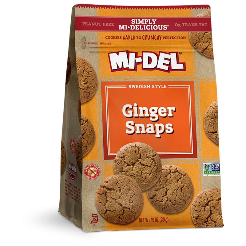 Mi-Del Ginger Snaps Cookies – Non GMO Certified, 0g Trans Fat, 10 Ounce (Pack of 8) | Snacks On The Go