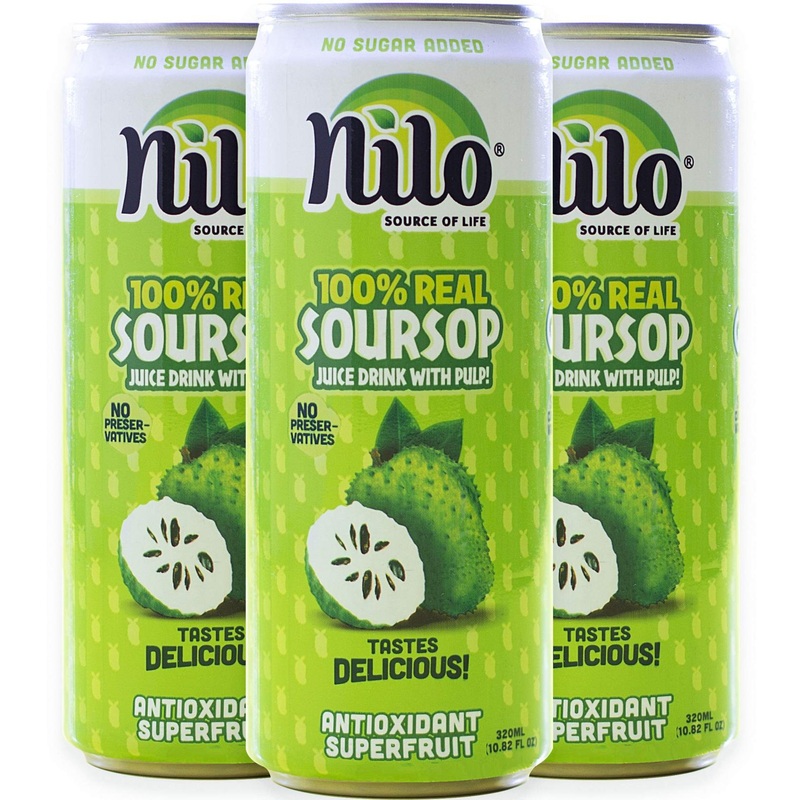 Nilo Soursop Juice – 100% Real Guanabana Graviola – No Added Sugar – Not From Concentrate – 10.8 oz (Pack of 12)