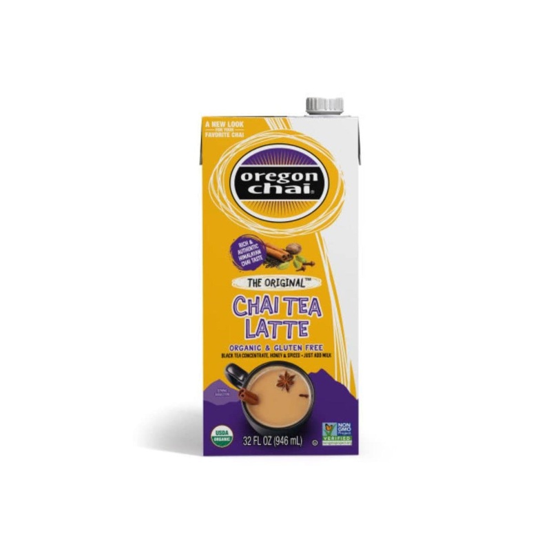 Oregon Chai  Organic and Gluten Free Chai Tea Latte Concentrate  The Original  32 Ounce Boxes (Pack of 6) ORIGINAL 6