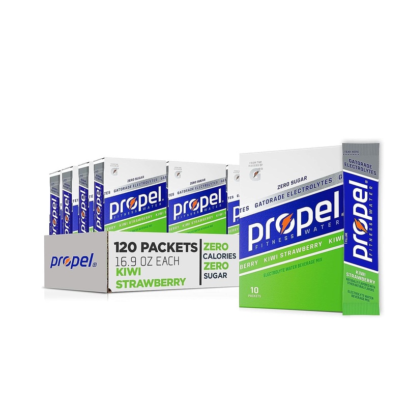 Propel Kiwi Strawberry Powder Packets – Electrolytes, Vitamins, No Sugar | 120 Packets (12 x 10 Count) | Original Flavor