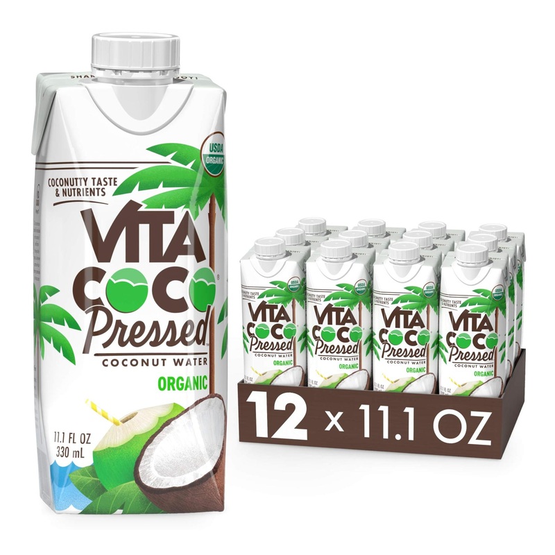 Vita Coco Organic Coconut Water Pressed | More Coconutty Flavor | Natural Electrolytes | Vital Nutrients | 11.1 Fl Oz (Pack of 12)