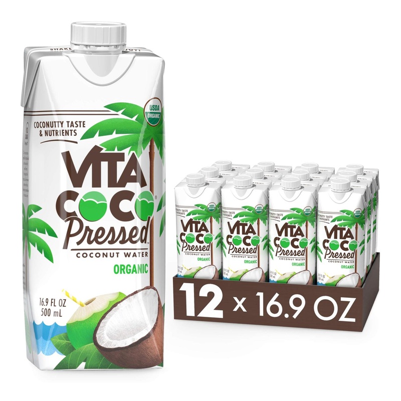 Vita Coco Organic Coconut Water  Pressed  | More “Coconutty” Flavor | Natural Electrolytes | Vital Nutrients | 16.9 Fl Oz (Pack of 12) Pressed Organic