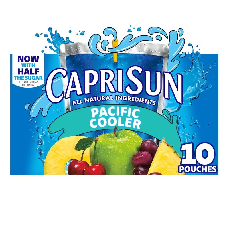 Capri Sun Pacific Cooler Mixed Fruit Kids Juice Drink Blend – 10 Pack, 6 fl oz Pouches