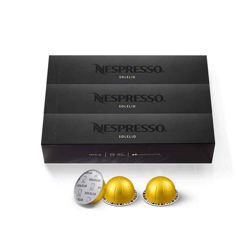Nespresso VertuoLine Solelio Mild Roast Coffee Pods – 30 Count, 7.77 Ounce – Pack of 3
