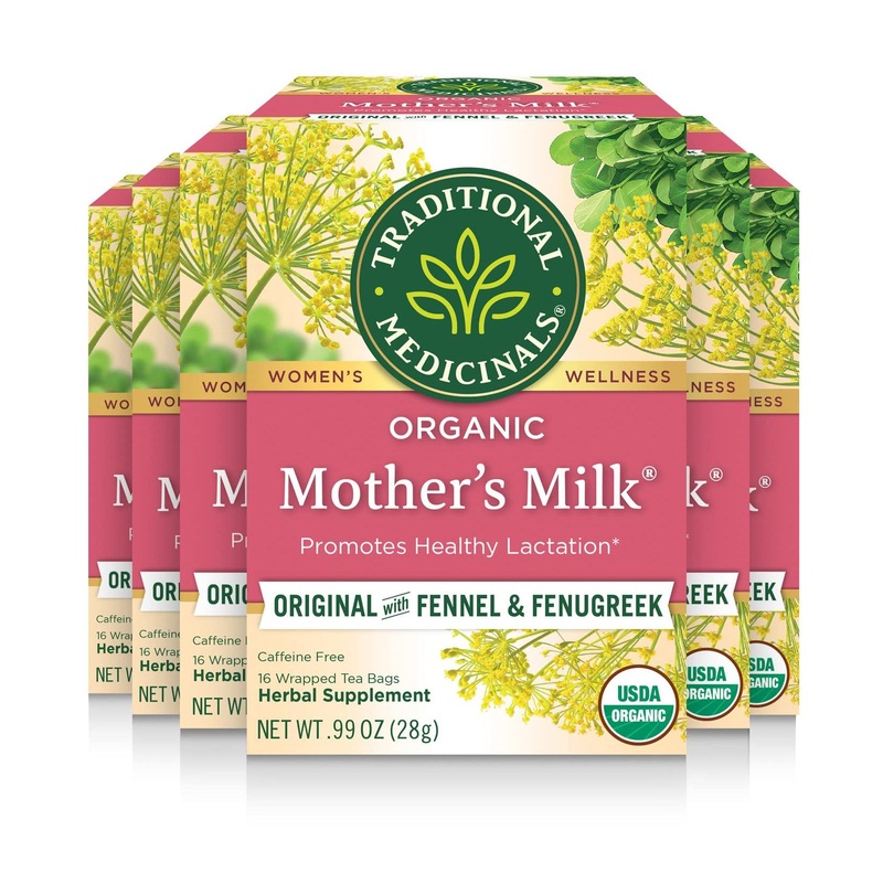 Traditional Medicinals Organic Mother’s Milk Women’s Tea – Promotes Healthy Lactation – 16 Tea Bags x 6 Packs