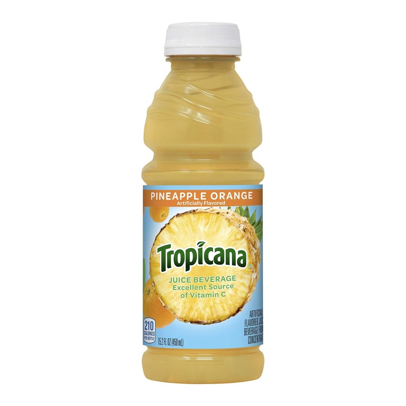 Tropicana Pineapple Orange Juice Drink 15.2oz Bottles – Pack of 12
