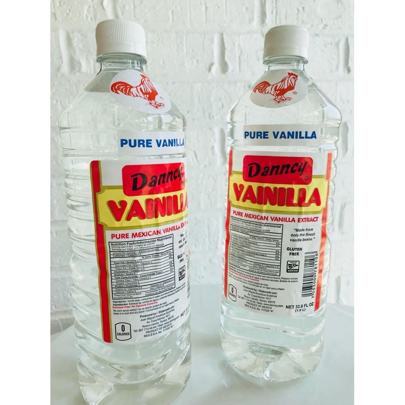 2 x Danncy Clear Pure Mexican Vanilla Extract 33oz – 2 Plastic Bottles Lot (Sealed) from Mexico