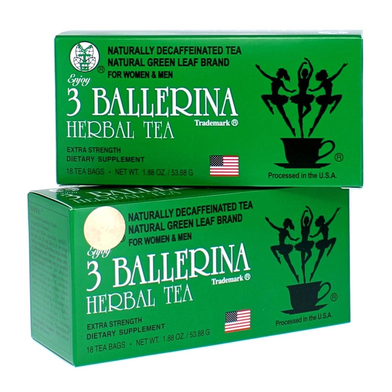 Ballerina Tea Extra Strength 36 Tea Bags – 2 Pack (18 Bags Each) – Energizing Herbal Drink