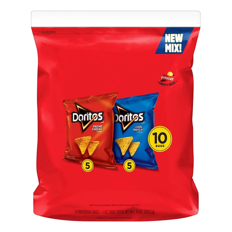 Doritos Mix Variety Pack – Nacho Cheese and Cool Ranch – 1 Ounce (Pack of 10)